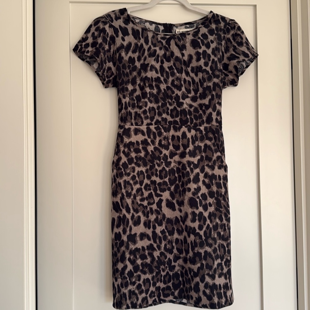 Sm Wardrobe Leopard Print Corduroy Dress